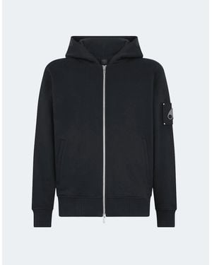 Moose Knuckles Hartsfield Zip Up Hoodie - Black