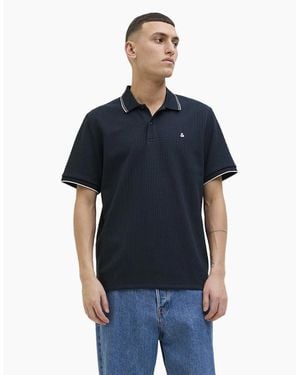 Jack & Jones Austin Short Sleeve Polo Shirt - Blue
