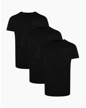 Palm Angels Tri-Pack Tonal Classic Logo T-Shirts - Black
