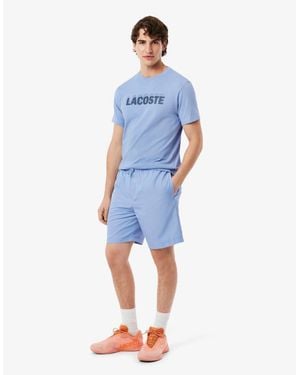 Lacoste Lightweight Diamond Taffeta Sport Shorts - Blue