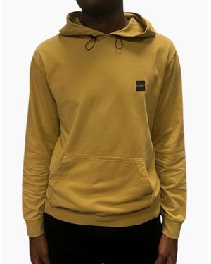 OUTHERE Small Logo Hooded Sweatshirt - Yellow
