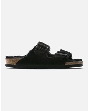 Birkenstock Arizona Arizona Shearling Suede Leather - Black