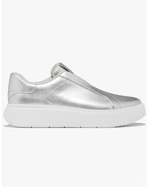Fitflop 'Ready To Go' Leather Laceless Ladies Trainers - White