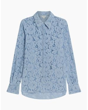 Ted Baker Gennoa Longline Lace Shirt - Blue
