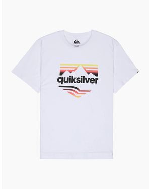 Quiksilver Ev Horizon Fade Graphic Short Sleeve T-Shirt - White
