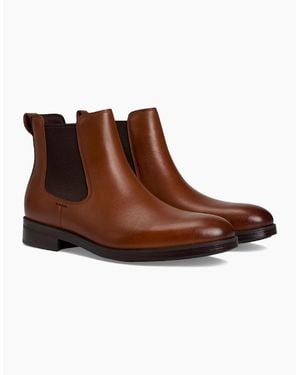 Cole Haan Newmark Grand British Tan Leather Chelsea Boots - Brown
