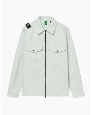 Ma Strum Isotope Frost Overshirt Jacket - White