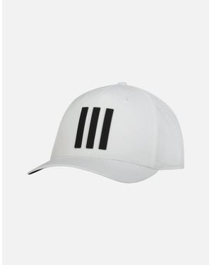 adidas Tour 3 Stripe Cap - White