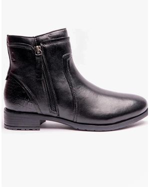 Hush Puppies Scarlett Leather Ankle Boots - Black