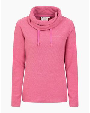 Mountain Warehouse Ladies Hebridean Cowl Neck Fleece Top - Pink