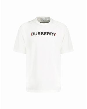 Burberry 'Ellison' Logo Print T-Shirt - White