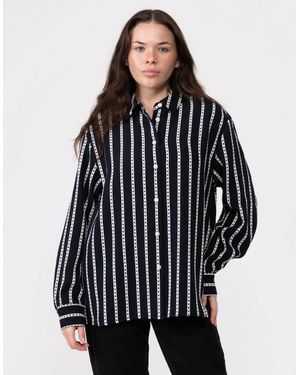 Tommy Hilfiger Argyle Stripe Relaxed Fit Shirt - Black