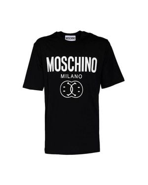 Moschino Milano Double Smiley T-Shirt - Black