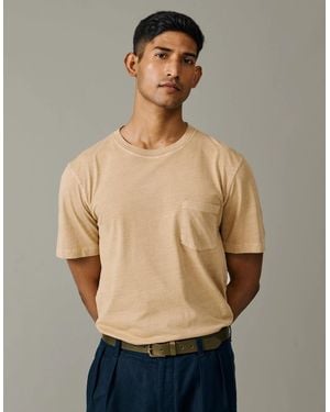 aubi Hareby Garment Dyed Pocket T-Shirt - Natural