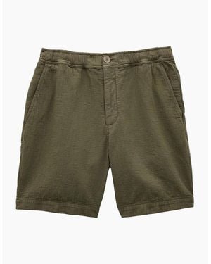 Wax London Kurt Crinkle Cotton Linen Shorts - Green
