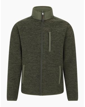 Mountain Warehouse Hayfield Faux Fur Lined Full Zip Fleece Top - Green