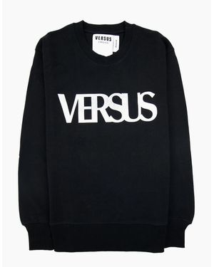 Versus Versace Versus Logo Printed Crew Neck Sweatshirt - Black