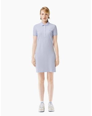 Lacoste Ef5473 Collared Neck Midi T-Shirt Dress - Blue