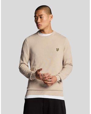 Lyle & Scott Cotton Crew Neck Jumper - Natural