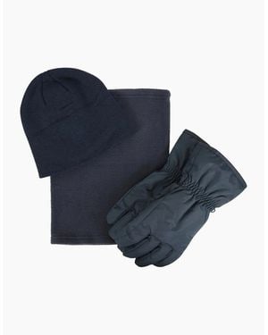 Mountain Warehouse Hat Gloves And Scarf Set - Blue