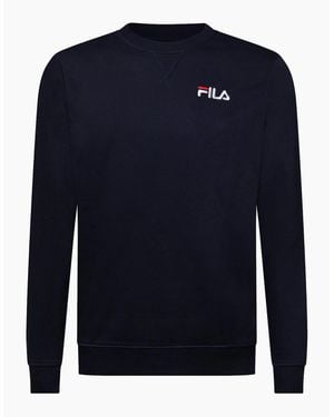 Fila Casper Wordmark Crew Neck Long Sleeve Sweatshirt - Blue