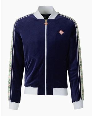 CASABLANCA Laurel Track Top Jackets - Blue