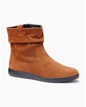 Hotter Sprite Wide Fit Ankle Boots - Brown