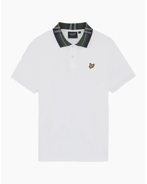 Lyle & Scott Lyle & Scott Tartan Collar Polo Shirt - White