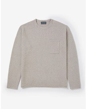 Oliver Sweeney Knitted Cotton Crew Neck Jumper - Grey