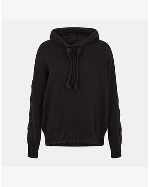 Off-White c/o Virgil Abloh Relaxed Fit Hooded Neck Sweatshirt - Black
