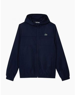 Lacoste Zipped Hooded Tracksuit Jacket - Blue