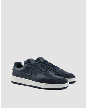 Paul & Shark Club Riviera Leather Trainers - Blue