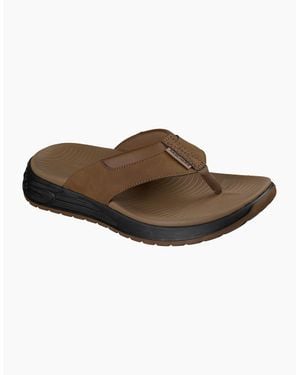 Skechers Street Retro Jogger Tate Flip Flops - Brown