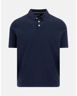 Fynch-Hatton Fine Knit Polo Shirt - Blue