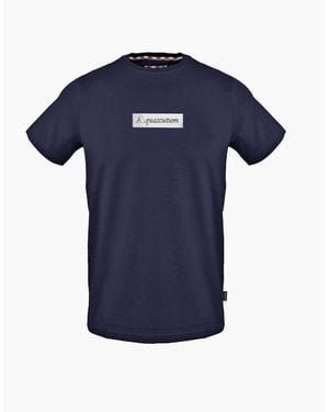 Aquascutum Crew Neck Short Sleeve Jersey T-Shirt - Blue