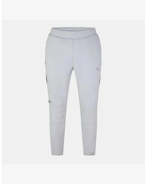 PUMA Solid Patterned Straight Joggers - Grey
