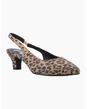Hush Puppies Nahla Kitten Slingback Court Shoes - Brown