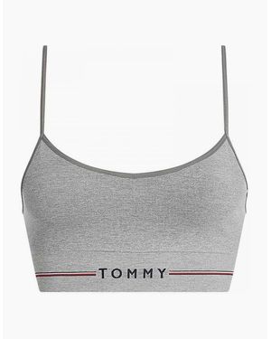Tommy Hilfiger Seamless Logo Unlined Bralette, Medium Heather - Grey