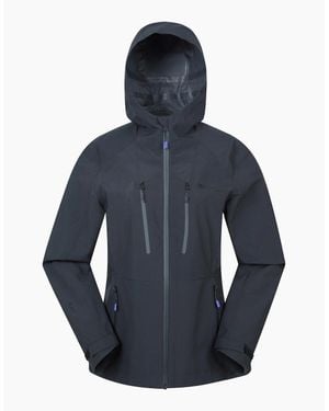 Mountain Warehouse Ladies Rainstorm 2.5 Layered Waterproof Jacket - Blue