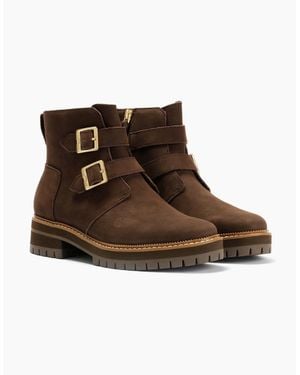 TOMS Simone Nubuck Chocolate Boots - Brown