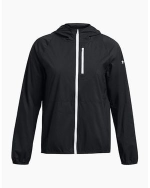 Under Armour Launch Solid Patterned Hooded Running Jacket - Blue