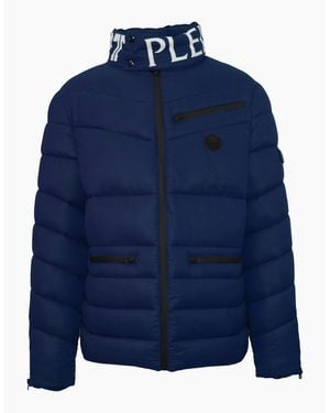 Philipp Plein Plein Sport Padded Bold Logo Jacket - Blue