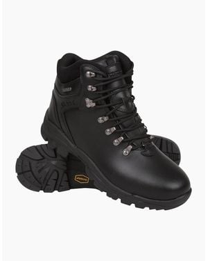 Mountain Warehouse Latitude Ii Extreme Leather Waterproof Walking Boots - Black