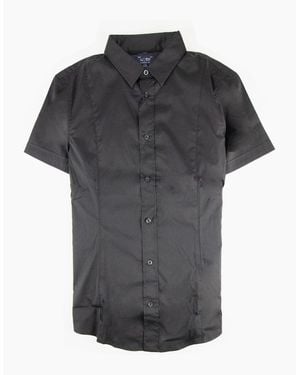 Armani Jeans Collar Aj Logo S/S Shirt - Black