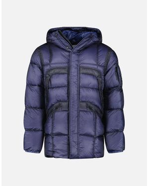 C.P. Company Long D.D. Shell Lens Down Jacket Estate - Blue