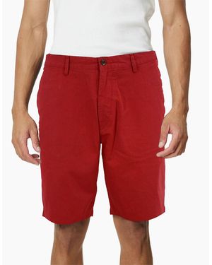 GANT Chino Shorts Casual Cotton Knee Combat Summer Golf Half Trousers Plain - Red
