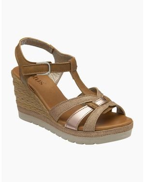 Lotus Cavallo Wedge Sandals - Metallic
