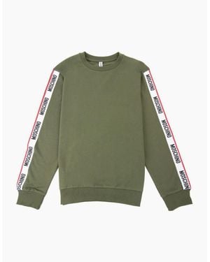 Moschino Underwear Tape Logo Arm Sweatshirt Khaki 0430 - Green