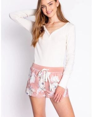Pj Salvage Salvage Floral Shorts - White