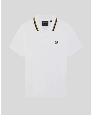 Lyle & Scott Tipped Track Polo Shirt - White